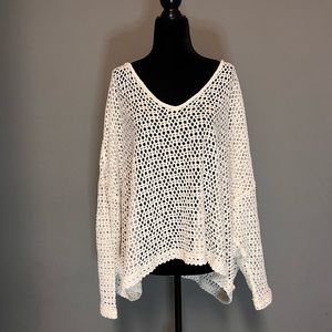 We the Free Napa Crochet Fishnet Sweater